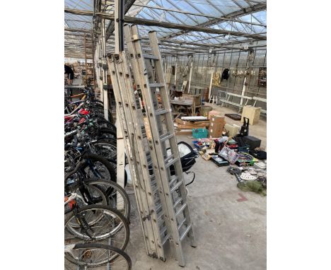A DOUBLE EXTENDABLE ALUMINIUM LADDER AND A FURTHER TRIPLE EXTENDABLE ALUMINIUM LADDER 