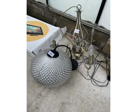 TWO DECORATIVE LIGHT FITTINGS 