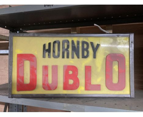 A HORNBY DUBLO ILLUMINATED LIGHT BOX SIGN 
