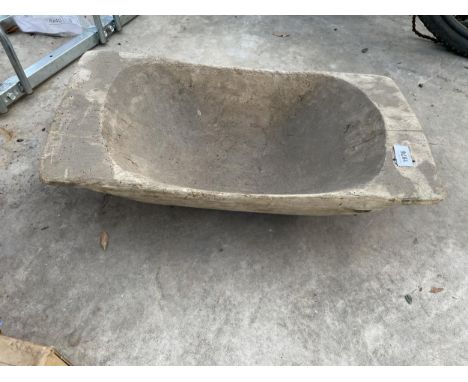 A VINTAGE WOODEN DOUGH BOWL 
