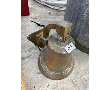 A VINTAGE HEAVY BRASS BELL 