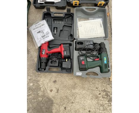 TWO BOXED POWER TOOLS TO INCLUDE A PARKSIDE DRILL AND A AM-TECH DRILL 