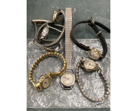 SIX LADIES MECHANICAL WRISTWATCHES TO INCLUDE SEIKO, SEKONDA AND TIMEX 