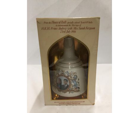 A BOXED 75CL BOTTLE - BELL'S SCOTCH WHISKY, THE CELEBRATION SCOTCH, PRINCE ANDREW AND MISS SARAH FERGUSON 1986 