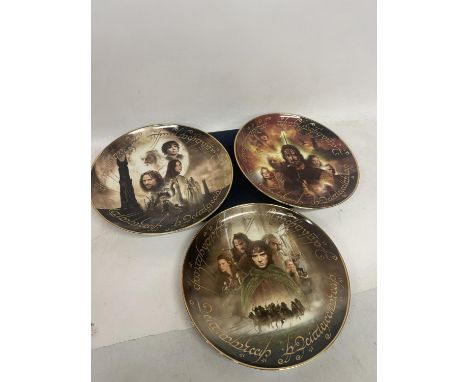 THREE DANBURY MINT LORD OF THE RINGS COLLECTORS PLATES 