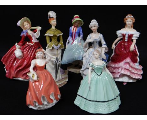ASSORTED BONE CHINA FIGURINES including HN1362 'Pantalettes', HN3648 'Sweet Sixteen', HN1934 'Autumn Breezes', Royal Worceste