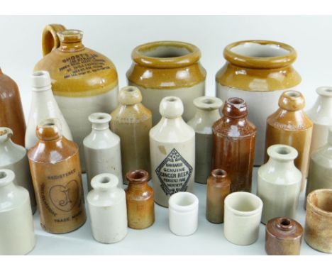 ASSORTED ANTIQUE &amp; VINTAGE STONEWARE BOTTLES, including Shorts Ltd. flask, two T.Cook &amp; Son (Folkstone) bottles, Hans