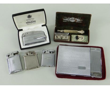 ASSORTED VINTAGE CIGARETTE LIGHTERS, including boxed Ronson Varaflame, boxed Ronson 'Wirlwind', Colibri, Stroll, boxed Benlow