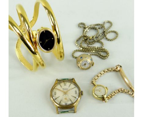 ASSORTED WATCHES comprising Regency, ladies Nivada, Consul spherical fob watch, ladies bangle watch (4)