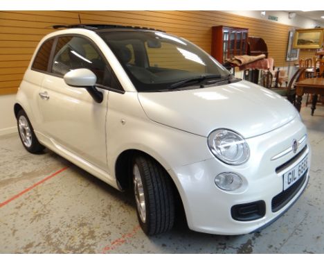 2014 FIAT 500 0.9 TWINAIR S 3dr DUALOGIC HATCHBACK WITH CHERISHED REGISTRATION 'GIL 6668', Petrol Automatic, Pearl White, 23,