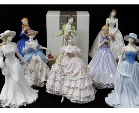 ASSORTED BONE CHINA FIGURINES, including Royal Doulton HN4626 'Summer breezes' # 579 with certificate of authenticity, HN1815