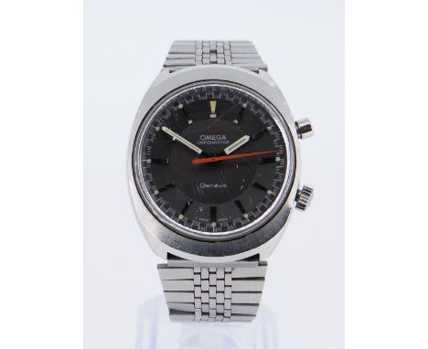 OMEGA 'CHRONOSTOP' STAINLESS STEEL CHRONOGRAPH BRACELET WATCH, ref. 146.009/146.010, c. 1970, manual wind cal. 865 movement n