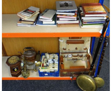 CHARITY LOT: assorted collectibles, including vintage pigskin vanity case with accessories, various boxed diecast vehicles, b