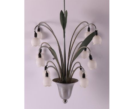 A vintage hanging lamp, 1950s/60s, length 68 cm.