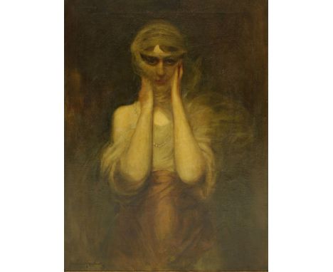 Arthur Hacker RA (1858-1919)PORTRAIT OF A VEILED WOMANSigned l.l., oil on canvas92 x 71cm