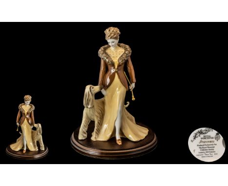 Royal Worcester Ltd and Numbered Edition Hand Painted Porcelain Figure, Made Exclusively For The Royal Worcester Collectors S