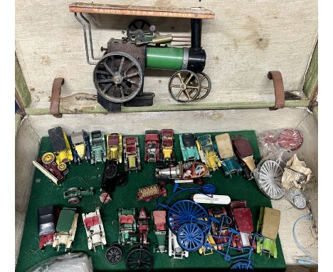 A Mamod steam engine, also Matchbox 'Models Of Yesteryear' and Dinky, unboxed, (approx.26)