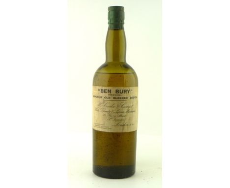 "BEN BURY" SUPERIOR OLD BLENDED SCOTCH WHISKY, H. Cooke &amp; Co., content and strength not stated, 1 bottle 