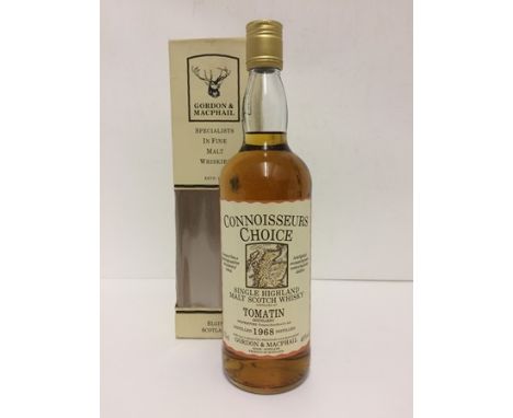 CONNOISSEURS CHOICE - TOMATIN 1968 Single Highland Malt Scotch Whisky, bottled by Gordon &amp; Macphail, 40% volume, 1 x 75cl