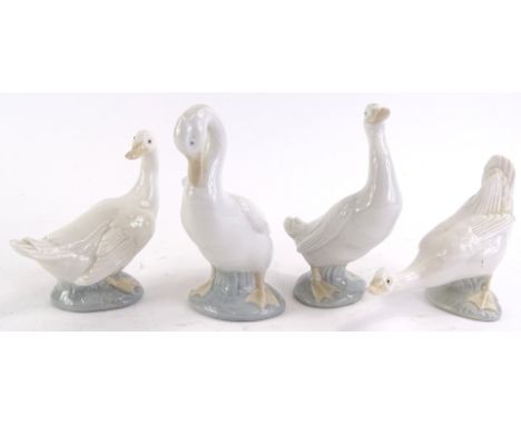 Four Nao figures of geese.
