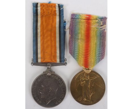 A Great War pair of medals to the Army Service Corps, British War and Victory medals, “M2-077555 PTE. W PALMER A.S.C.” 
A res