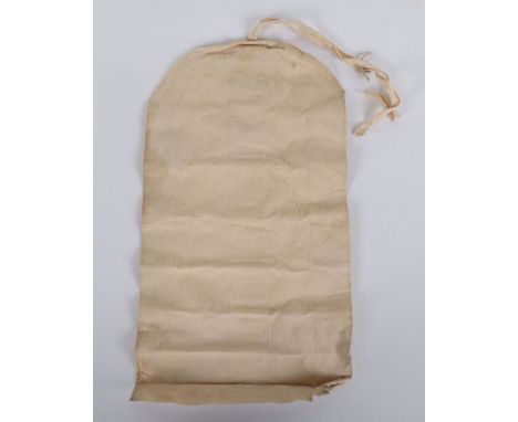 WW1 1918 Soldiers Wash Roll: White cotton roll with faint stamping of arrow and  date 1918.