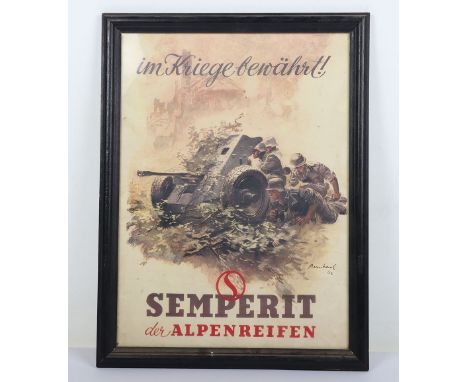 Framed WW2 German Army Poster: Modern print  of poster in frame 42 x 32 cms. 