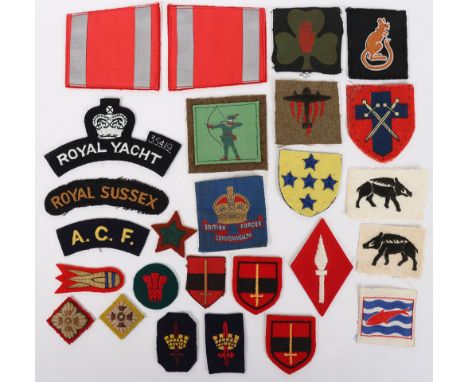 British Cloth Formation / Divisional Signs: Mostly formation badges to include  Hampshire ,5th Anti-Aircraft Division ,  Nort