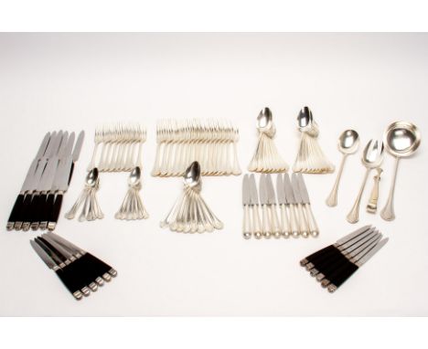 A PART SERVICE OF CHRISTOFLE SILVER PLATED CUTLERY
In the Printania pattern, early 20th Century, comprising:
16 table forks; 