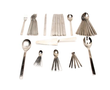 A PART SERVICE OF ALESSI 'SANTIAGO' STAINLESS STEEL CUTLERY
Designed by David Chipperfield
Comprising: 13 table forks; 12 tab