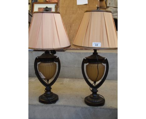  Sale Item:    PAIR TABLE LAMPS   Vat Status:   No Vat   Buyers Premium:  This lot is subject to a Buyers Premium of 15% + Va