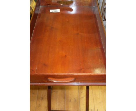  Sale Item:    MAHOGANY BUTLERS TRAY & STAND   Vat Status:   No Vat   Buyers Premium:  This lot is subject to a Buyers Premiu