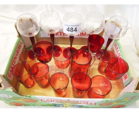  Sale Item:    CRANBERRY GLASSES   Vat Status:   No Vat   Buyers Premium:  This lot is subject to a Buyers Premium of 15% + V