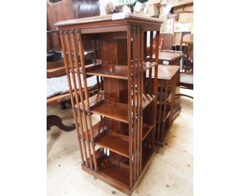  Sale Item:    OAK REVOLVING BOOKCASE   Vat Status:   No Vat   Buyers Premium:  This lot is subject to a Buyers Premium of 15