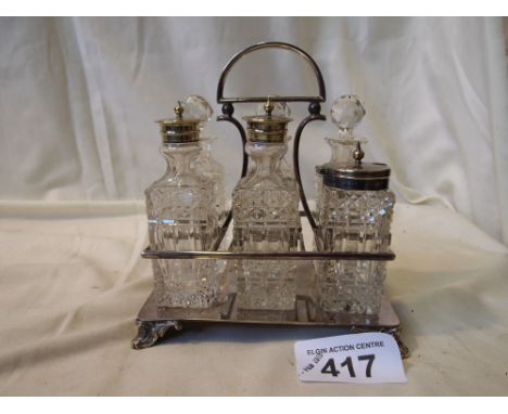  Sale Item:    6 BOTTLE E P CRUET   Vat Status:   No Vat   Buyers Premium:  This lot is subject to a Buyers Premium of 15% + 