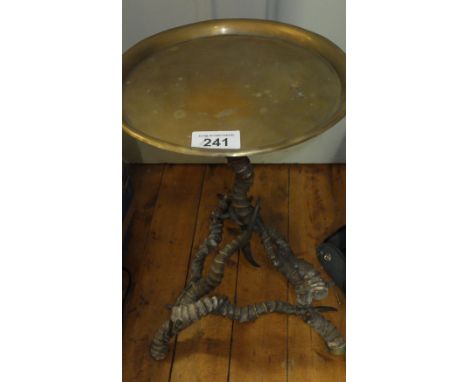  Sale Item:    TAXIDERMY HORN TABLE   Vat Status:   No Vat   Buyers Premium:  This lot is subject to a Buyers Premium of 15% 