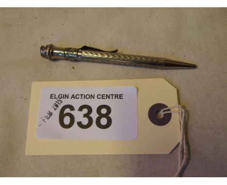  Sale Item:    SILVER PROPELLING PENCIL   Vat Status:   No Vat   Buyers Premium:  This lot is subject to a Buyers Premium of 