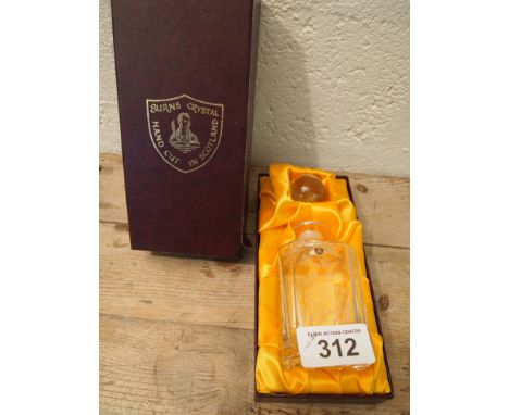  Sale Item:    BURNS CRYSTAL DECANTER- THE WATER OF LIFE  Vat Status:   No Vat   Buyers Premium:  This lot is subject to a Bu
