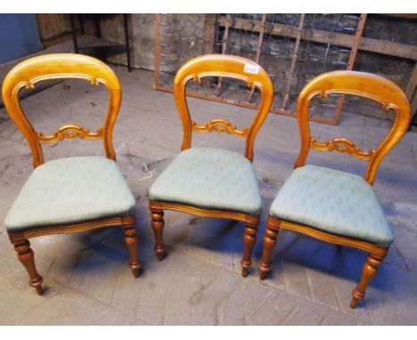  Sale Item:    3 BALLOON BACK CHAIRS   Vat Status:   No Vat   Buyers Premium:  This lot is subject to a Buyers Premium of 15%