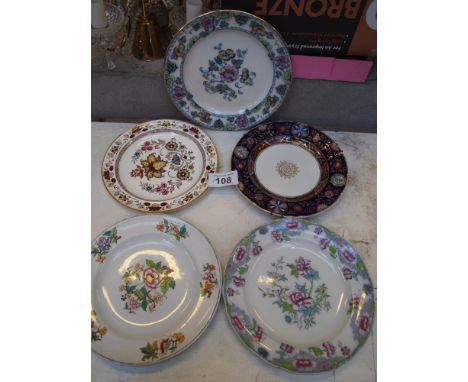  Sale Item:    5 IRONSTONE PLATES   Vat Status:   No Vat   Buyers Premium:  This lot is subject to a Buyers Premium of 15% + 
