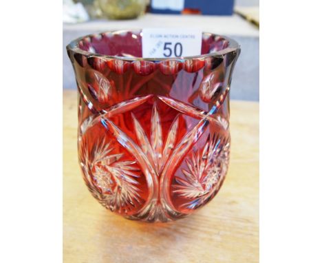  Sale Item:    CRANBERRY LAMP SHADE   Vat Status:   No Vat   Buyers Premium:  This lot is subject to a Buyers Premium of 15% 
