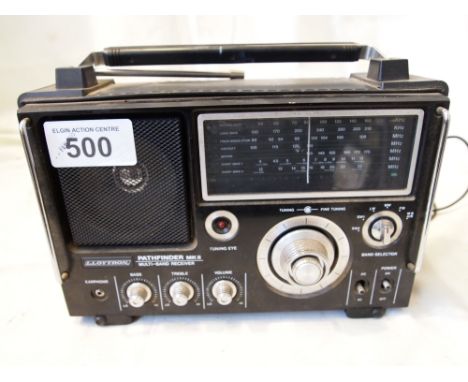  Sale Item:    LLOYTRON PATHFINDER RADIO   Vat Status:   No Vat   Buyers Premium:  This lot is subject to a Buyers Premium of