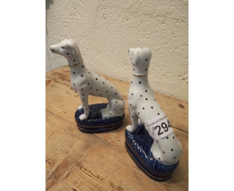  Sale Item:    PAIR STAFFORDSHIRE SPOTTY DOGS   Vat Status:   No Vat   Buyers Premium:  This lot is subject to a Buyers Premi