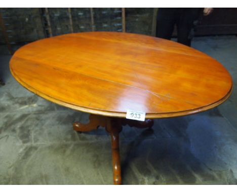  Sale Item:    OVAL PEDESTAL TIP UP TABLE   Vat Status:   No Vat   Buyers Premium:  This lot is subject to a Buyers Premium o