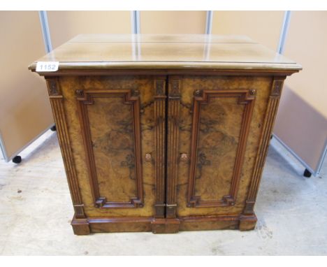  Sale Item:    BURR WALNUT MUSIC CABINET   Vat Status:   No Vat   Buyers Premium:  This lot is subject to a Buyers Premium of