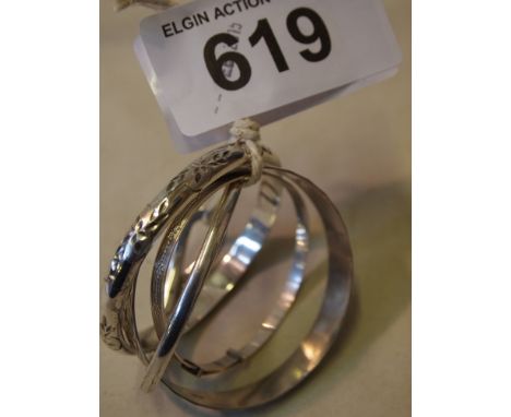  Sale Item:    4 SILVER BRACELETS   Vat Status:   No Vat   Buyers Premium:  This lot is subject to a Buyers Premium of 15% + 