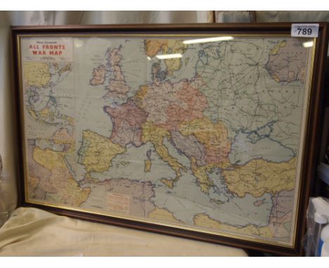  Sale Item:    MAP ALL FRONTS WAR   Vat Status:   No Vat   Buyers Premium:  This lot is subject to a Buyers Premium of 15% + 