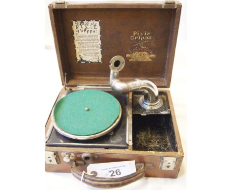  Sale Item:    BROWN PIXIE GRIPPA GRAMOPHONE- INCOMPLETE (AF)  Vat Status:   No Vat   Buyers Premium:  This lot is subject to