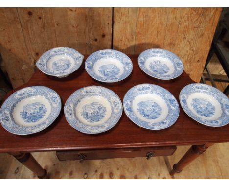 Sale Item:    15 PCE BELLS BLUE & WHITE PLATES (AF)  Vat Status:   No Vat   Buyers Premium:  This lot is subject to a Buyers