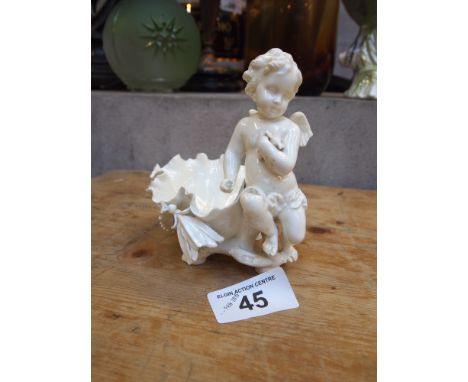  Sale Item:    MOORES WHITE CHERUB VASE (AF)   Vat Status:   No Vat   Buyers Premium:  This lot is subject to a Buyers Premiu